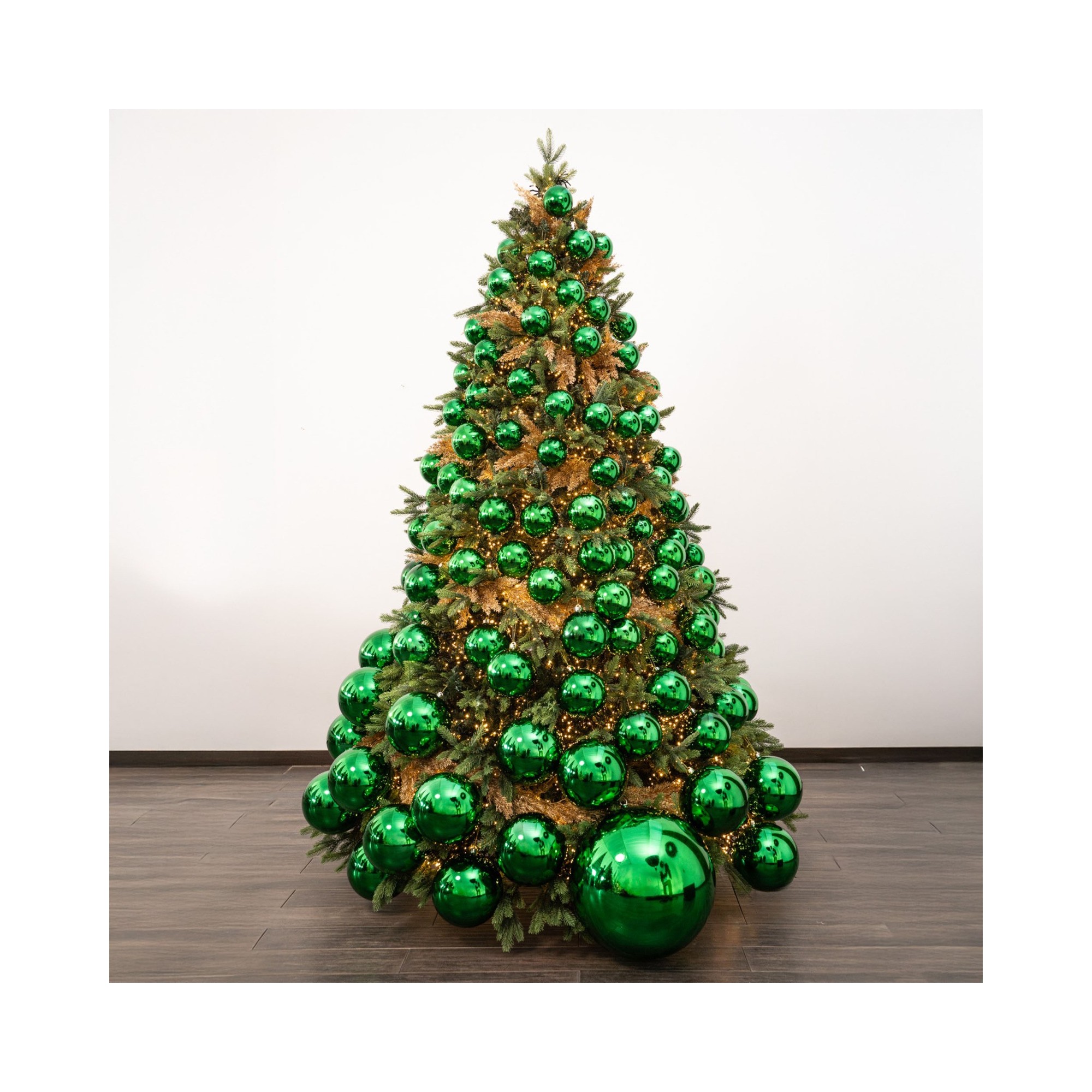 Giulia Grillo Bolas de Navidad Brillantes "Verde Brillante" ⌀20cm, set de 2