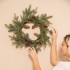 Green Wreath with Pine Cones