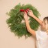 Green Wreath with Red Bow