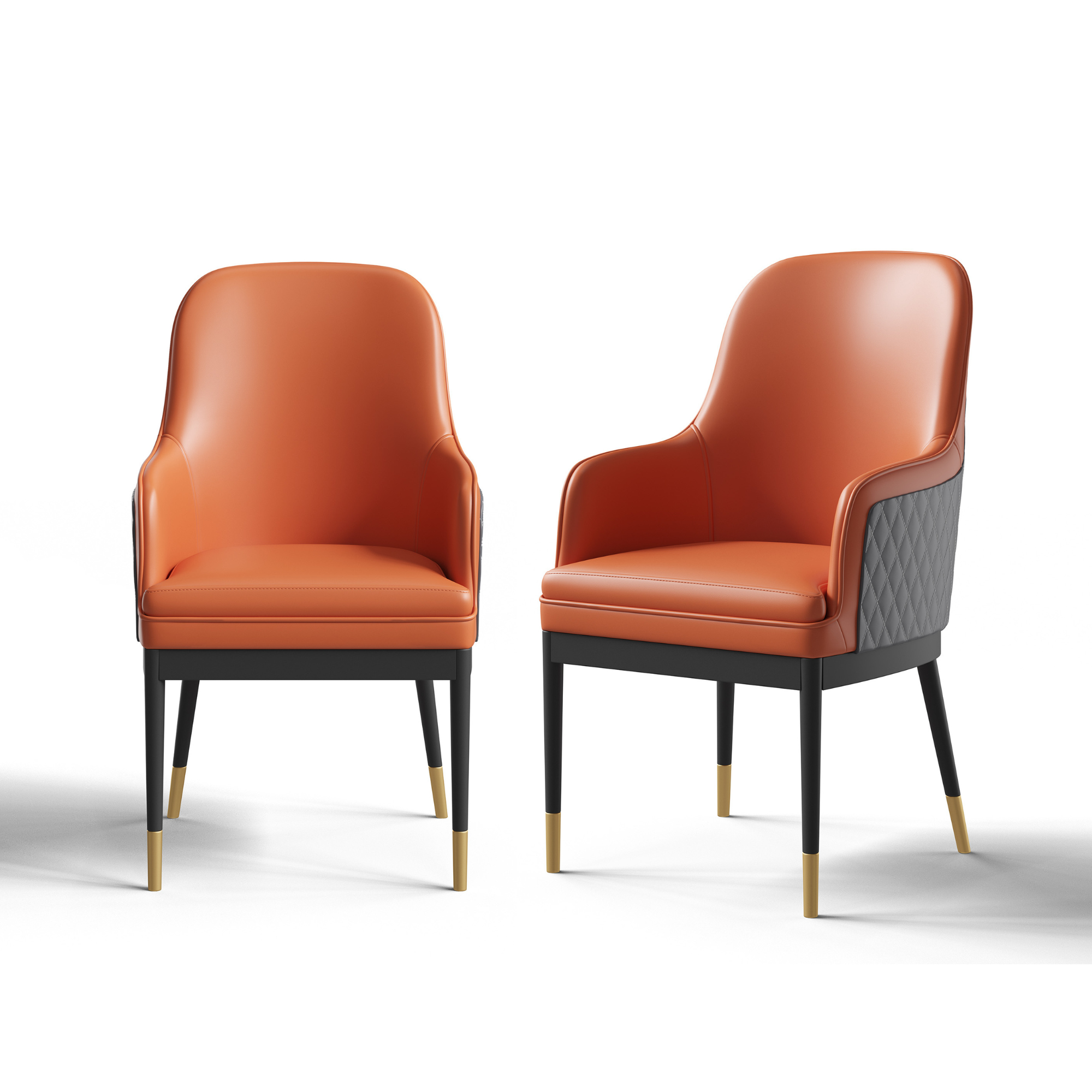 Giulia Grillo Set di 2 Sedie da soggiorno "Elvis Orange" Sedia di design