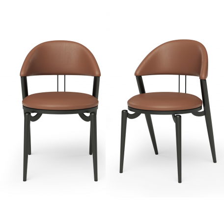 Silla de diseño Memory Marrón