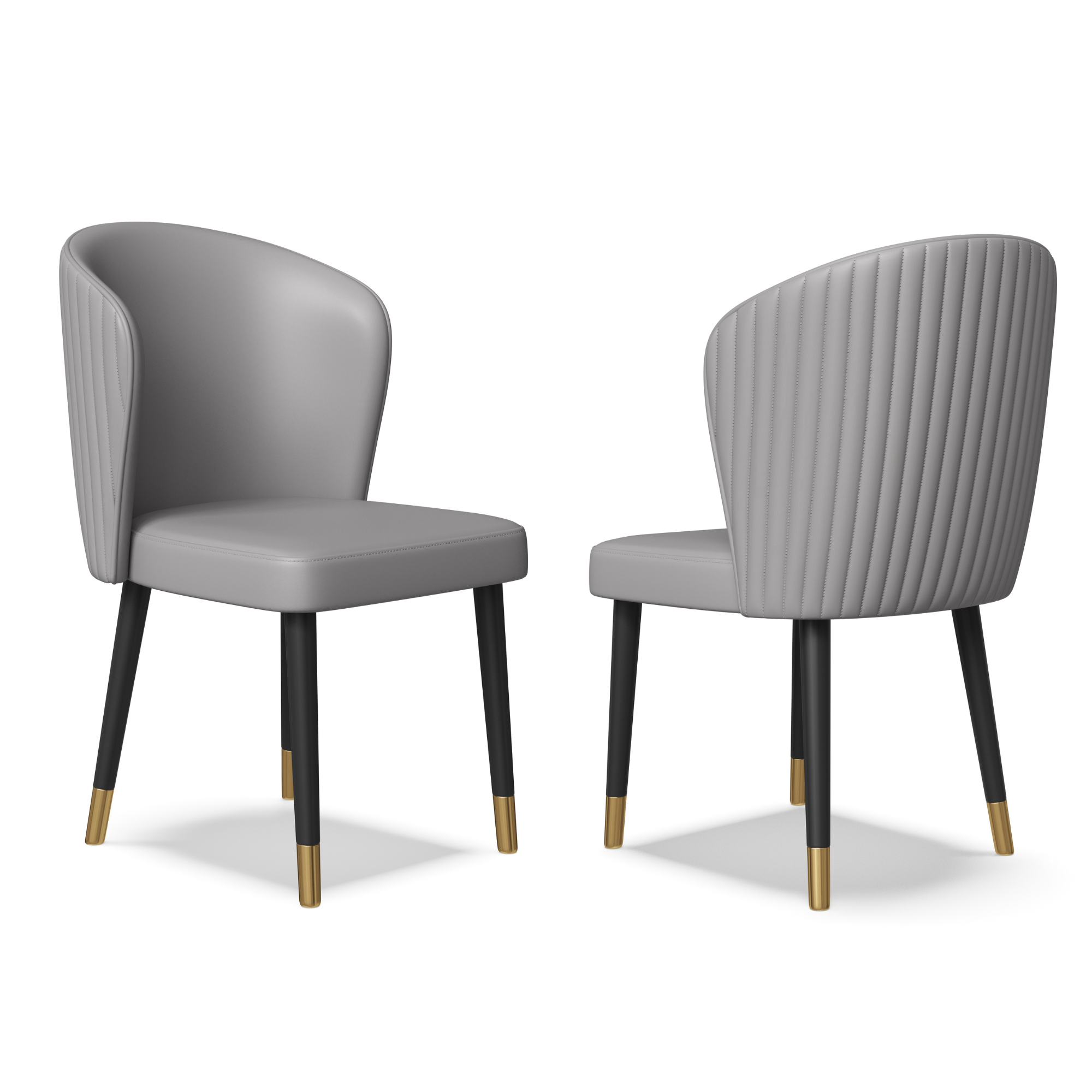 Giulia Grillo Set di 2 Sedie da soggiorno "Sontuosa Grey" Sedia di design