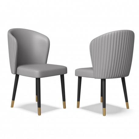 Set di 2 Sedie da soggiorno "Sontuosa Grey" Sedia di design