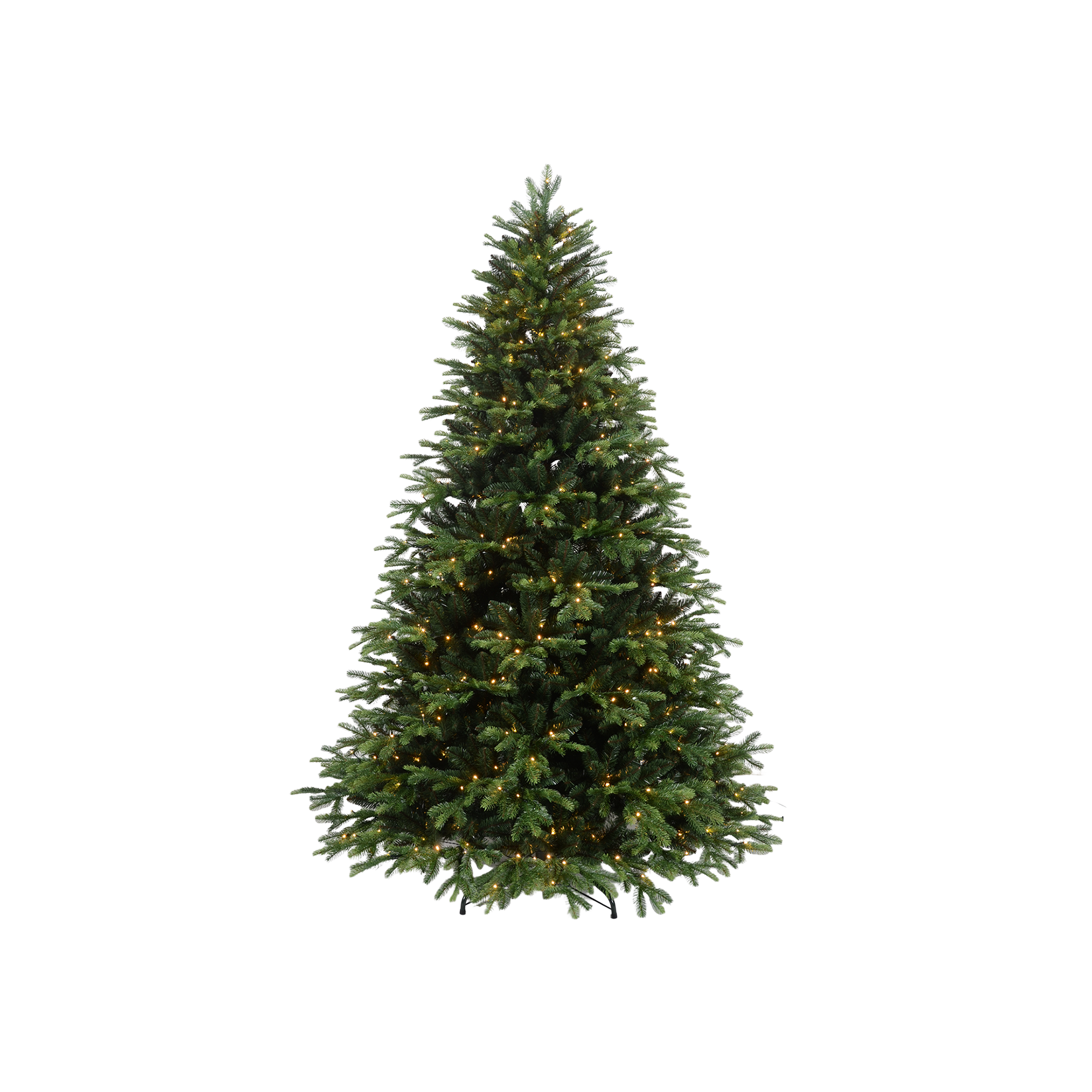 Sapin avec lumière 10 LED en verre ambre (L/H/P) 10x23x10cm Fonctionnement  sur piles 3xAAA