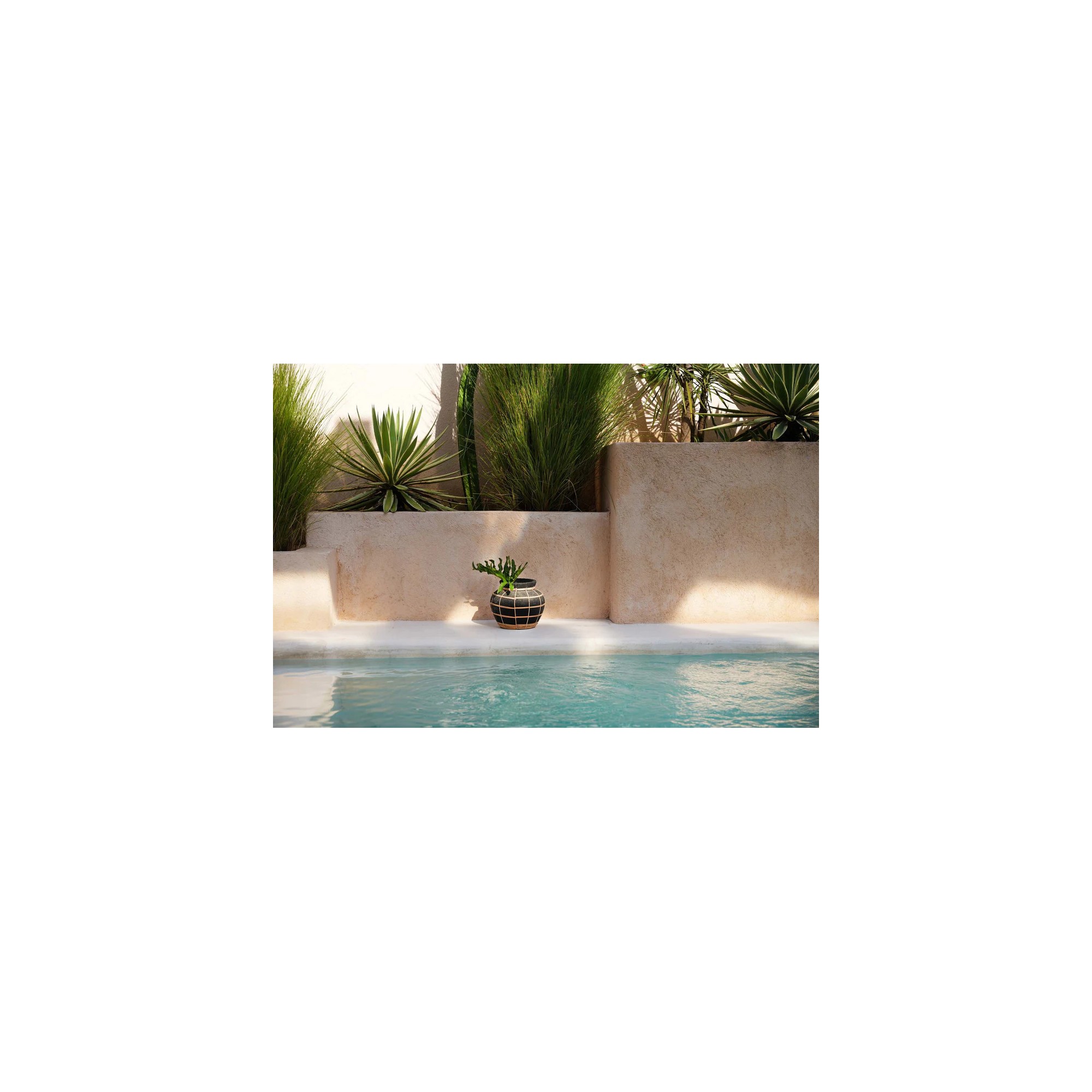 Giulia Grillo Vaso Belly Nero naturale S