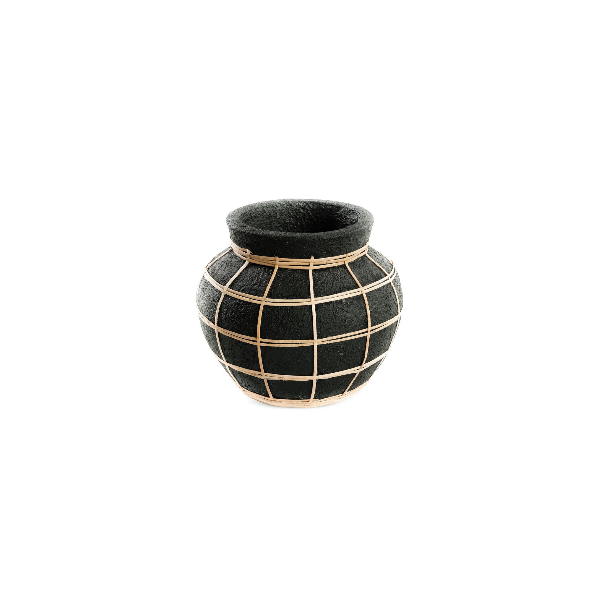 Giulia Grillo Vaso Belly Nero naturale S