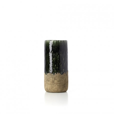 VASO CILINDRICO MOSS VERDE CEMENTO - M