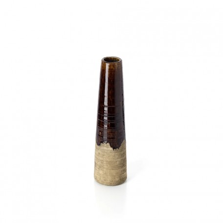 VASO CONICO AMBRA CEMENTO MARRONE CEMENTO S
