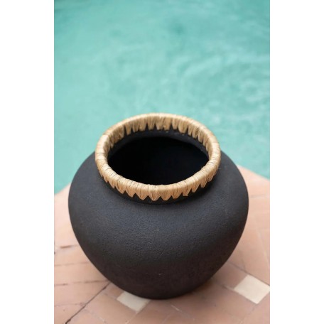 VASO STILY NERO NATURALE M