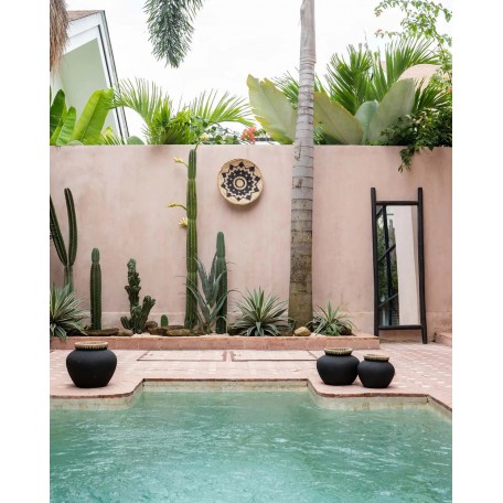 VASO STILY NERO NATURALE L