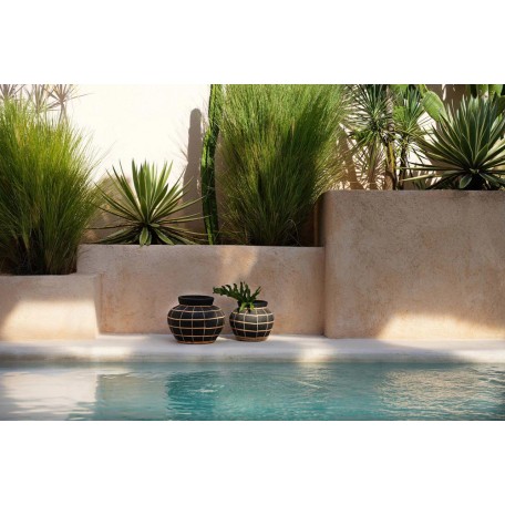 Vaso Belly Nero naturale M