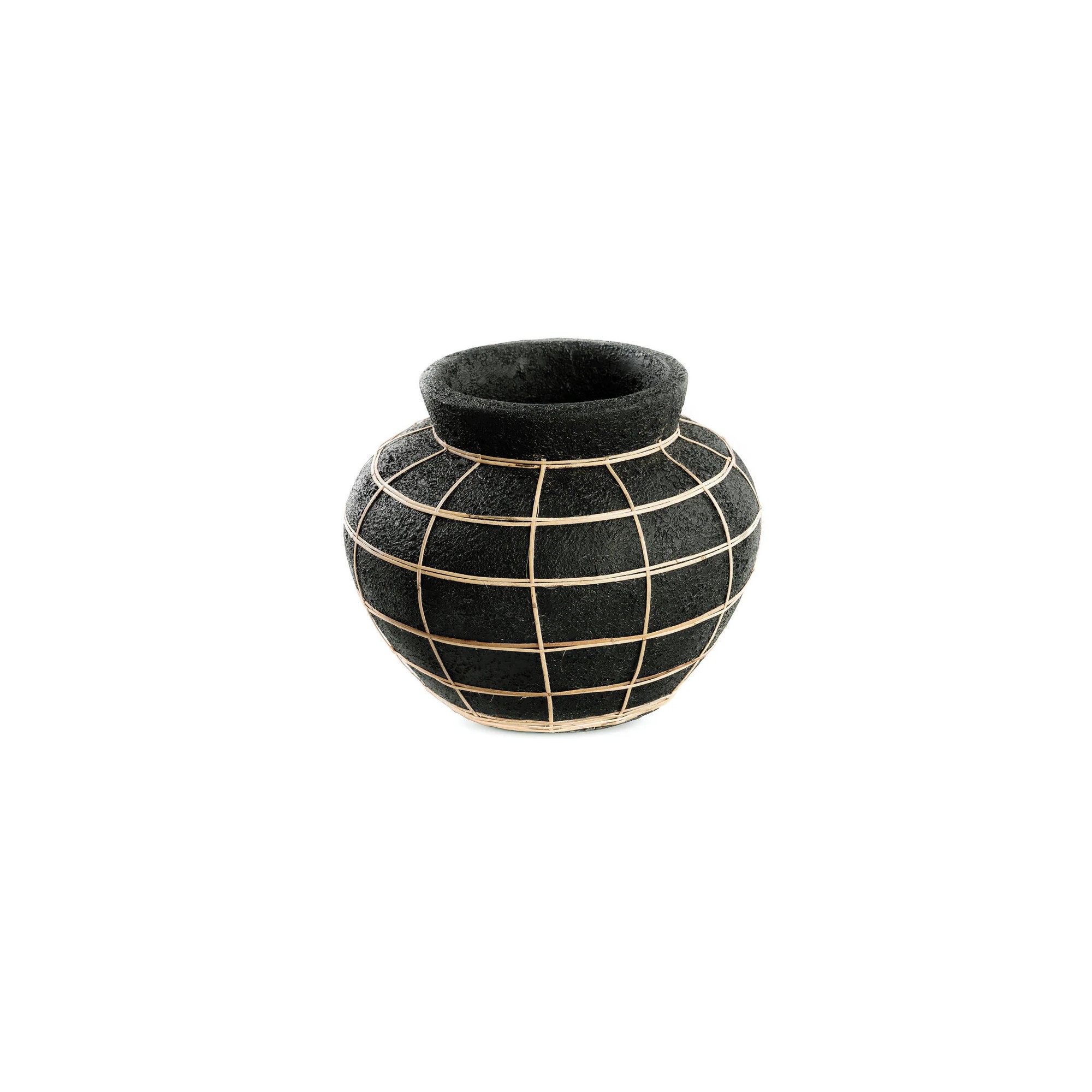 Giulia Grillo Vaso Belly Nero naturale M