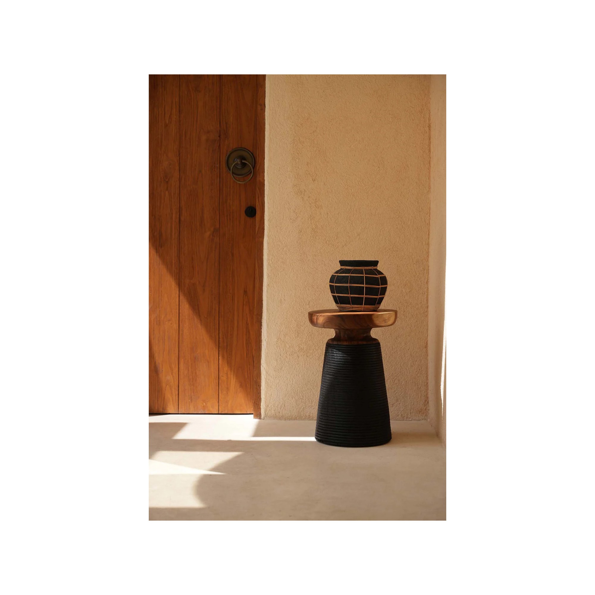 Giulia Grillo Vaso Belly Nero naturale M