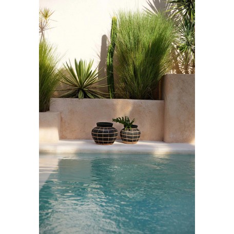 Vaso Belly Nero naturale L