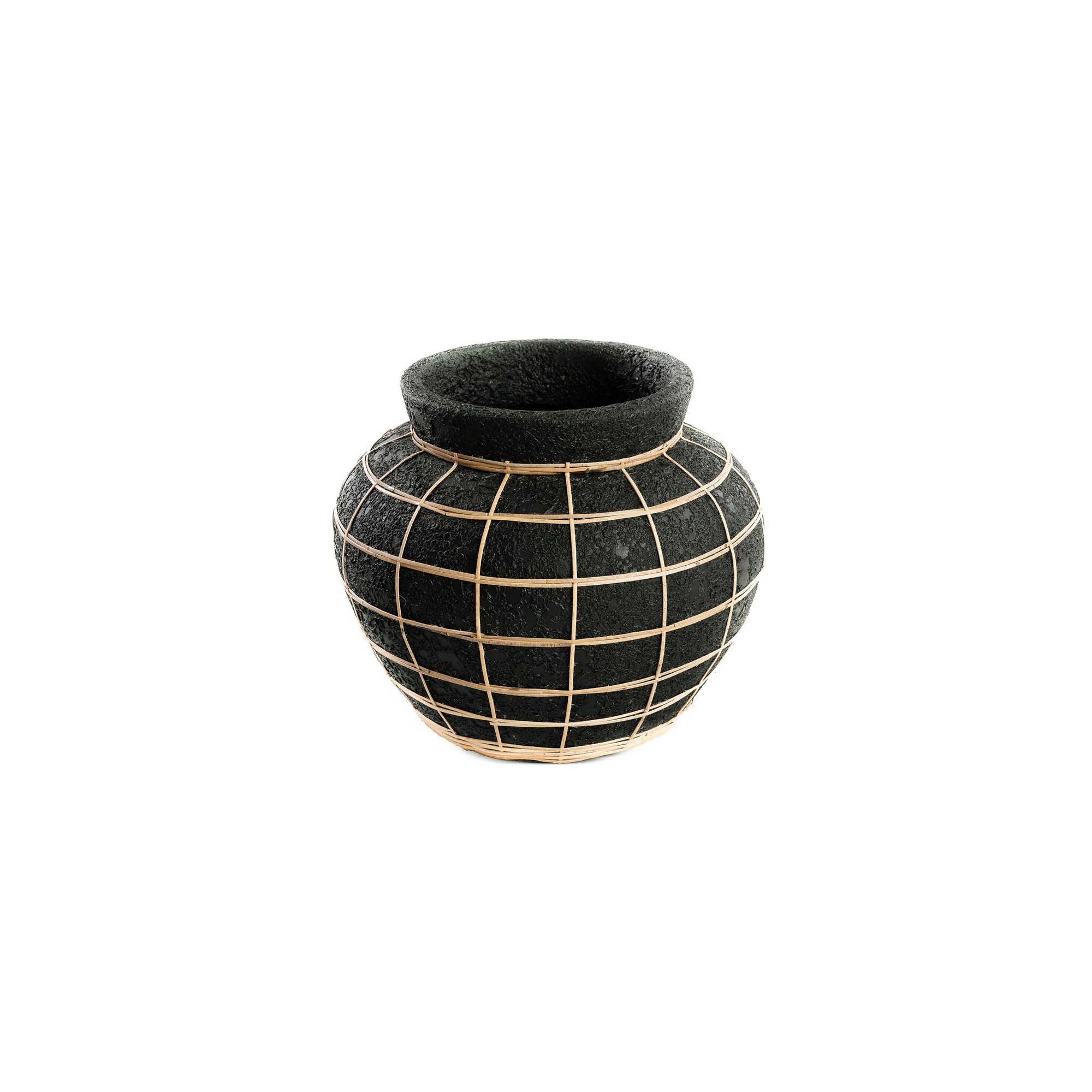 Giulia Grillo Vaso Belly Nero naturale L