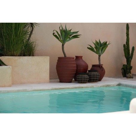 Vaso Belly Nero naturale L