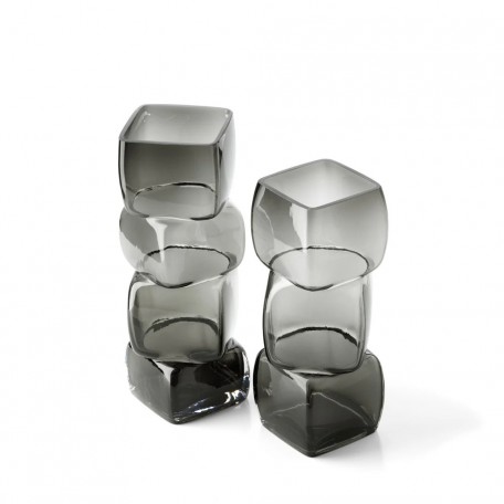 VASO THE CUBES  GRIGIO SCURO  L