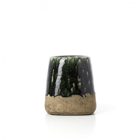 Vaso Conico Moss - Verde Cemento - S