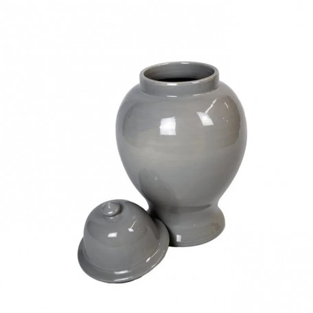 Vaso tempio in ceramica grigio 40 cm