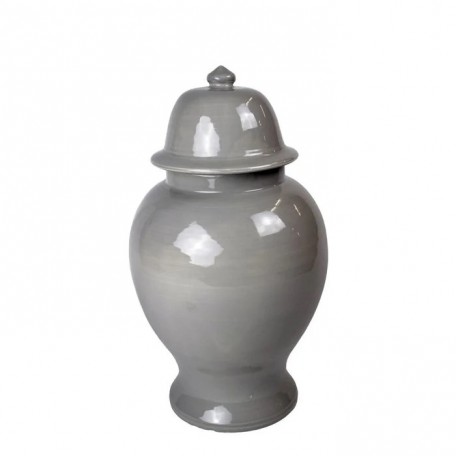 Vaso tempio in ceramica grigio 40 cm