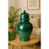 Vaso Tempel in ceramica con coperchio verde 43 cm