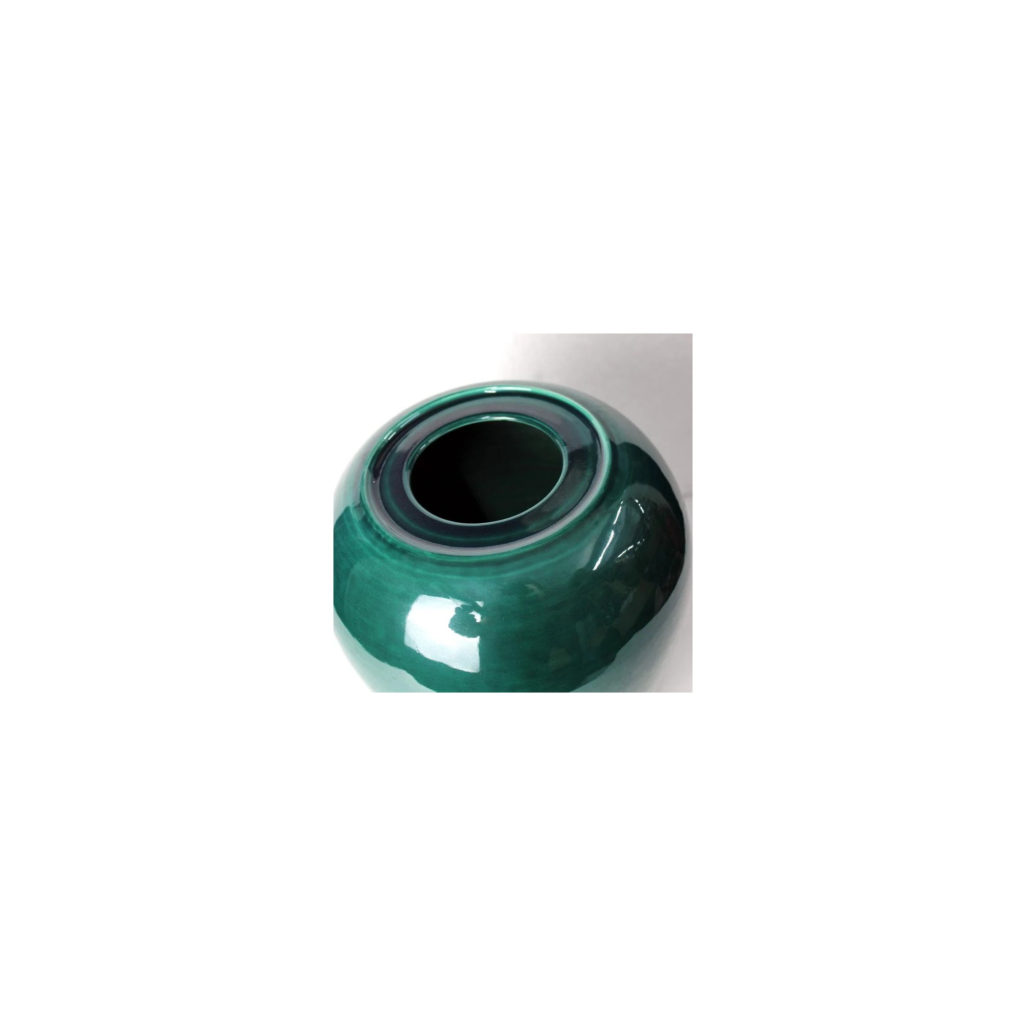 Giulia Grillo Vaso Tina  con coperchio in ceramica verde