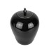Vaso Tina con coperchio in ceramica nero