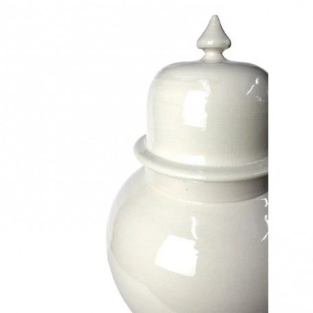 Vaso Tempio in ceramica bianco crema