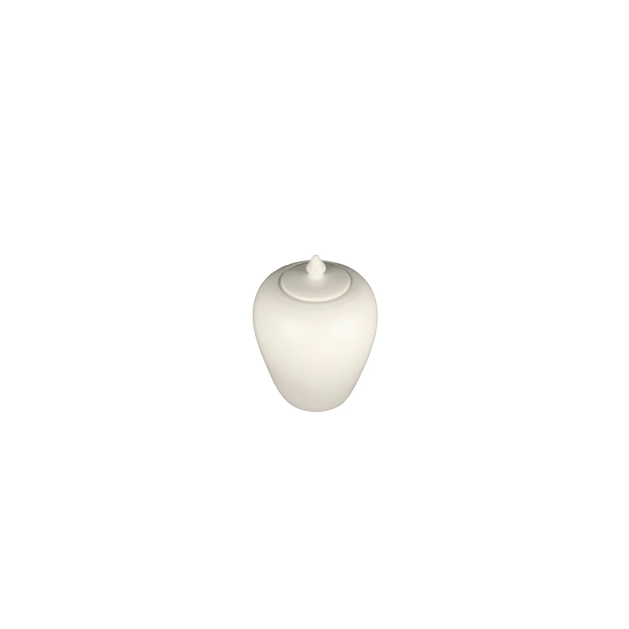 Giulia Grillo Vaso Tina con coperchio in ceramica bianco crema
