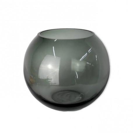 Vaso Oblò in vetro rotondo grigio