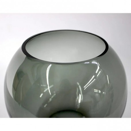 Vaso Oblò in vetro rotondo grigio
