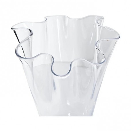 Vaso in vetro ondulato vaso in vetro trasparente vaso da tavolo traslucido