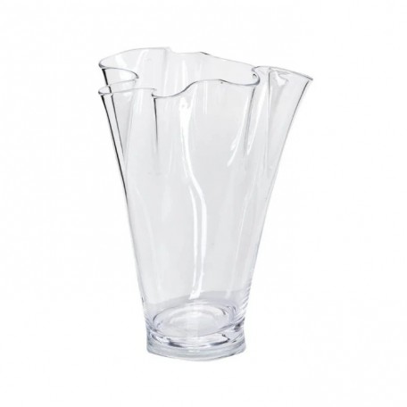 Vaso in vetro ondulato vaso in vetro trasparente vaso da tavolo traslucido