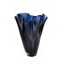 Vaso in vetro ondulato blu scuro da tavolo vaso in vetro blu vaso in vetro blu alto 30 cm