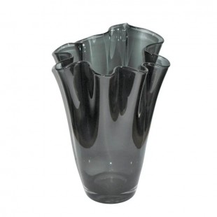 Vaso in vetro ondulato...