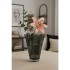 Vaso in vetro ondulato grigio fumo vaso da tavolo vaso in vetro 21 x 21 x 30 cm