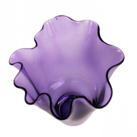 Vaso in vetro ondulato viola vaso in vetro vaso da tavolo viola