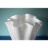 Vaso in vetro ondulato bianco vaso da tavolo 21 x 21 x 30 cm