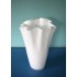 Vaso in vetro ondulato bianco vaso da tavolo 21 x 21 x 30 cm