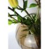 Vaso in vetro con scanalature rotonde marrone