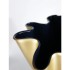 Vaso in vetro ondulato bicolore oro blu scuro  21 x 21 x 30 cm