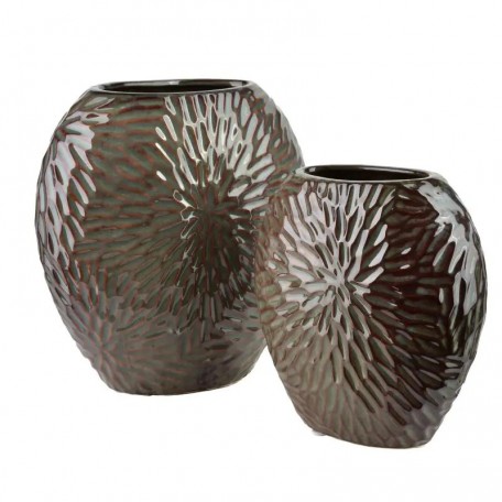 YARINE Vaso 20x10x20cm viola+verde