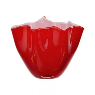 Vaso in vetro Veil rosso...