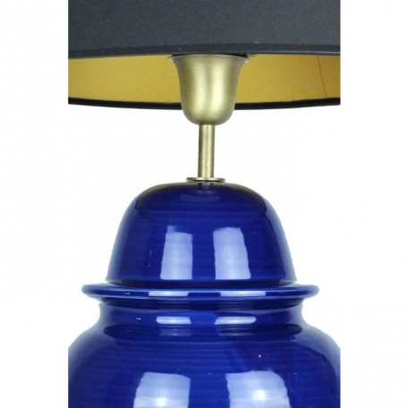 Lampada tempio vaso ceramica blu scuro