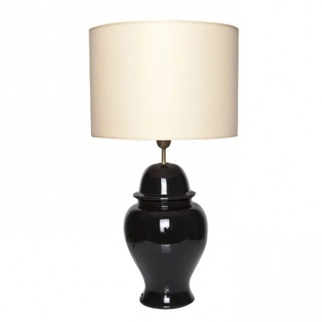Lampada tempio vaso ceramica nera