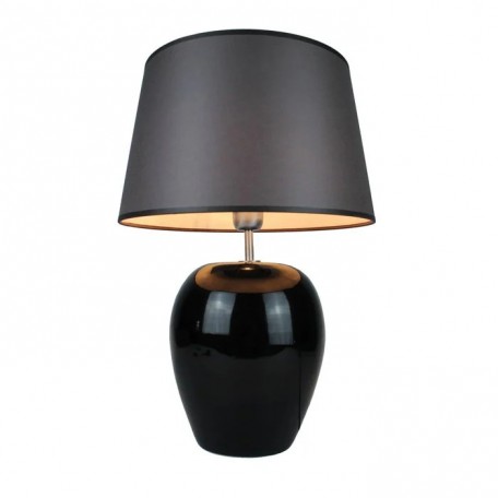 Lampada da tavolo Tina in ceramica nera 35 cm