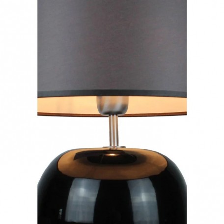 Lampada da tavolo Tina in ceramica nera 35 cm