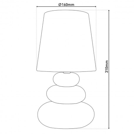 Lampada da tavolo in ceramica "Stoney" 31cm