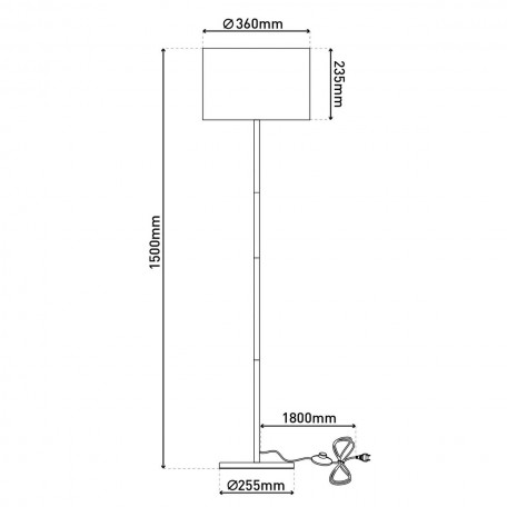 Lampada in piedi tessile "tessile"