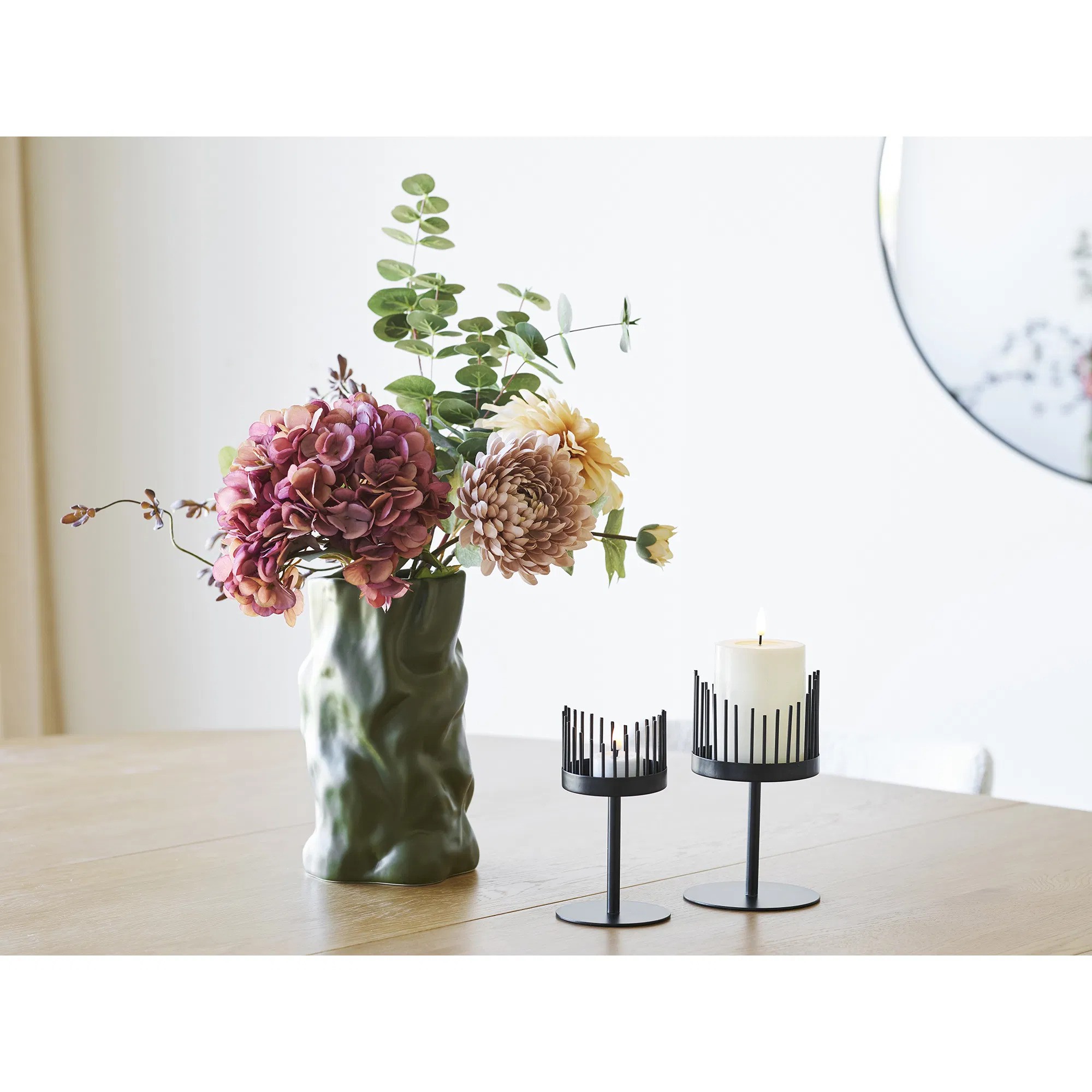  VASO ORTENSIA VERDE 25.5CM